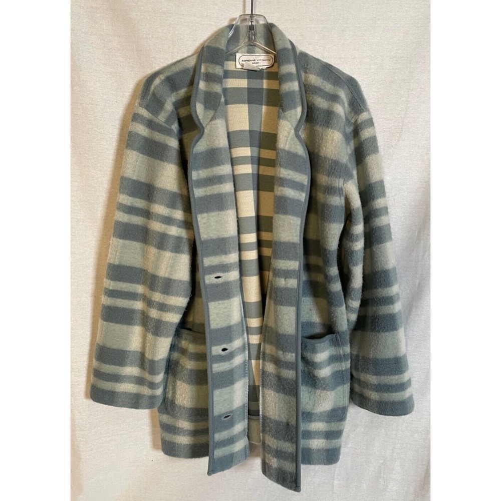 VTG Adrienne Vittadini Sport Women's Plaid Jacket Petite Small Business Casual